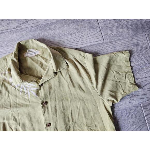 Island Republic Tropical Button Up Short Sleeve Silk Shirt Size Large Silknosic - Picture 6 of 15